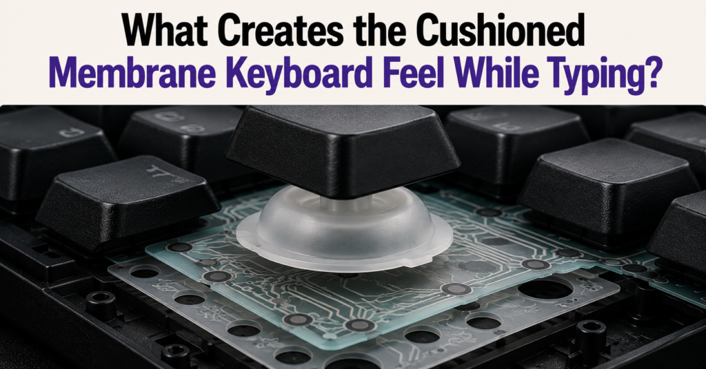 What Creates the Cushioned Membrane Keyboard Feel While Typing?